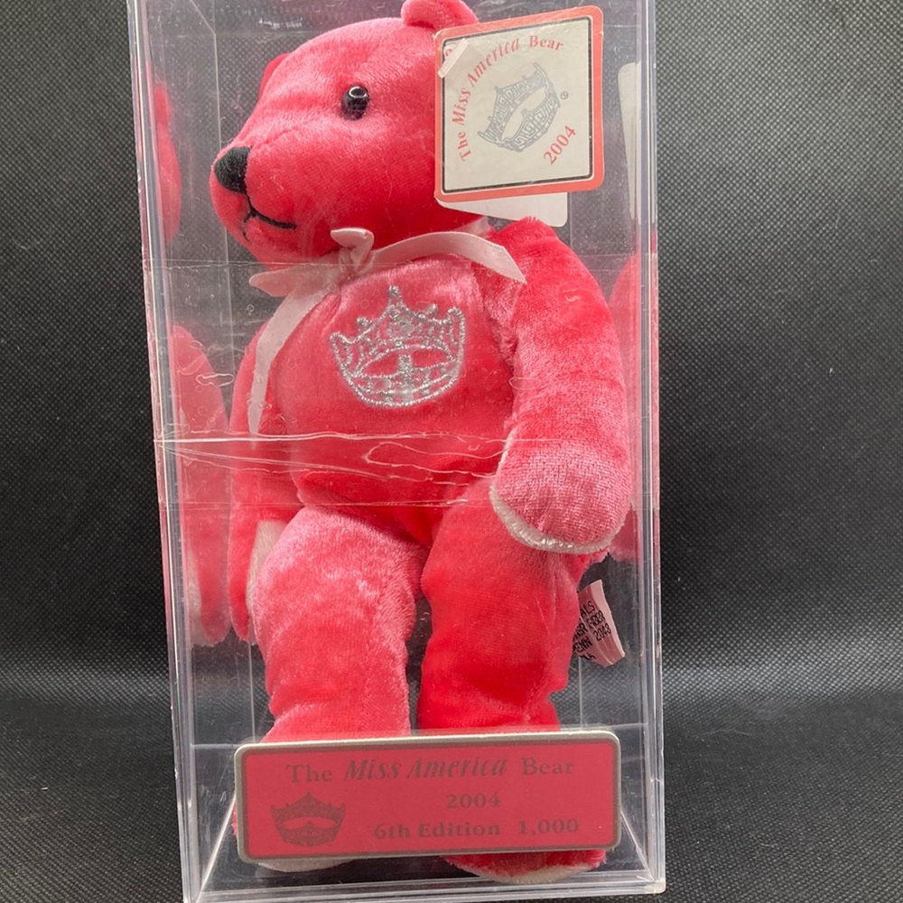 MISS AMERICA 2004 6th EDITION PINK 8” TEDDY BEAR #53 of 1000